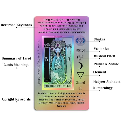 Smoostart Pink Holographic Tarot Cards with Meanings, Tarot Cards Deck with Guidebook for Beginners Keywords, Element, Planet - Image 2