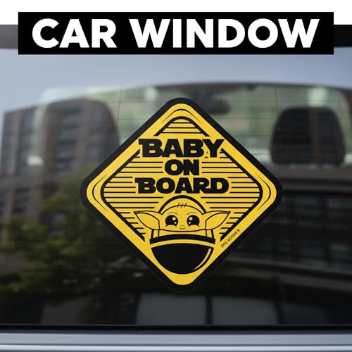 Image of Baby On Board Stickers [2-Pack] Baby On Board Signs | Baby Gift Set - Child Safety Sign for Car, Truck, Van, Bumper, Laptop, Flask, Water Bottle (Stickers)