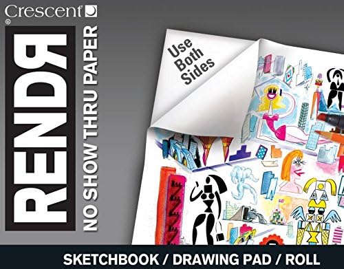 Crescent Cardboard Co RENDR No Show Thru Drawing Pad 9 x 12-inch, 24 Sheets