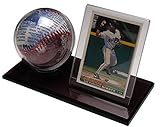 SAFTGARD SUPPLIES Acrylic Baseball and Card Display CASE Holder