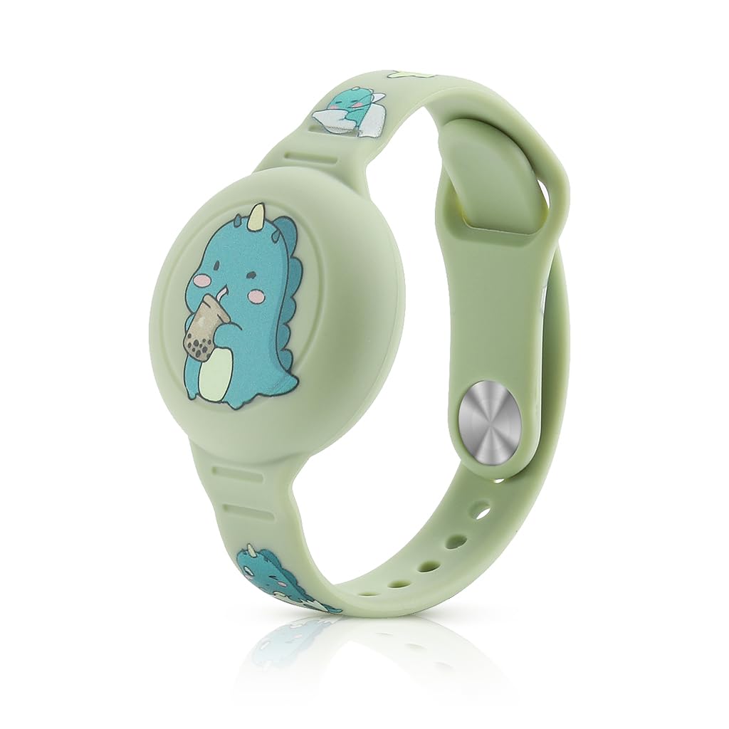 ZORBES® Kids AirTag Bracelet Cartoon Dino Silicone Bracelet for AirTag Anti-Lost AirTag Bracelet Waterproof Full Cover Protection Silicone Cover for AirTag 9 Inches Adjustable Wrist Band for AirTag (B0D9KB66S5) Amazon Price History, Amazon Price Tracker