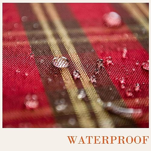 Christmas Rectangle Tablecloth 60x84 inch - Waterproof Holiday Decoration Tablecloth - Reusable Wipable Fabric Table Linen for Kitchen, Holiday Dinner Table Covering for Thanksgiving – Image 3