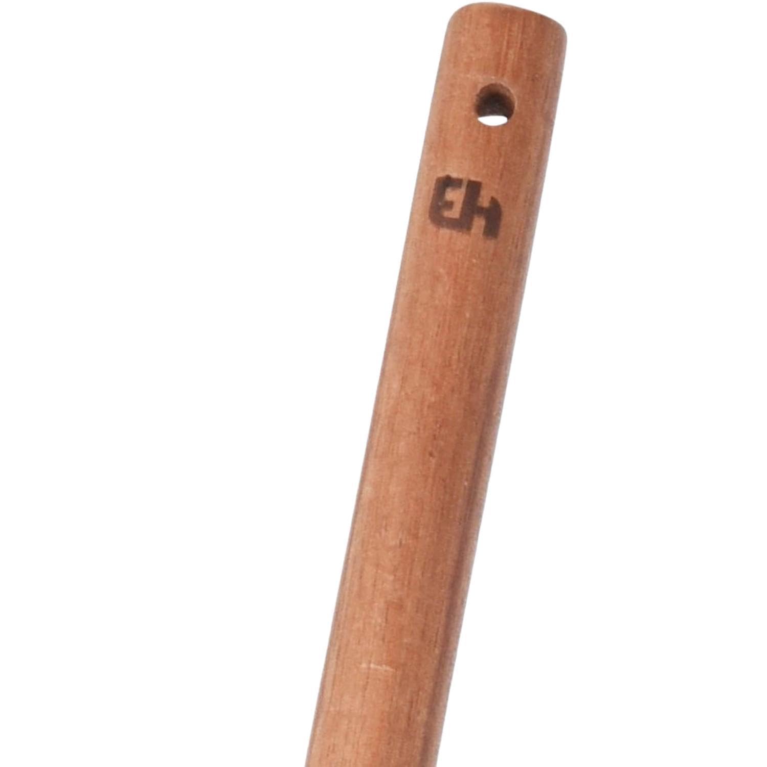 Espátula de cocina de madera, mango largo, cabeza de silicona antiadherente, 30 cm
