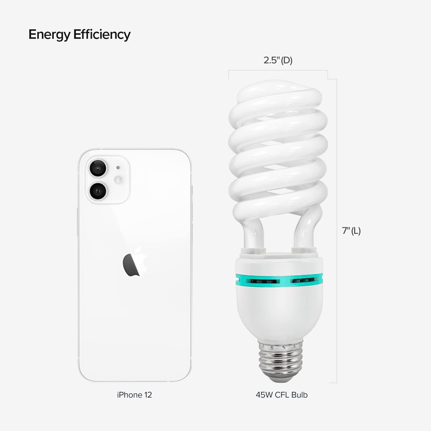 LimoStudio [1-Pack] 45 Watt, 6500K Fluorescent CFL Daylight Balanced Light Bulb for Photography Photo Video Studio Lighting, AGG1758