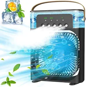 2024 Latest Portable Air Conditioner - Small Personal Air Cooler Quiet AC Portable Mini Computer Cooling Fan USB Powered 1/2/3H Timer, 3 Speed (Black)