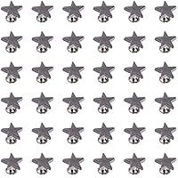 EXCEART 100Pcs 12 Mm Estrella Remaches Cuero Metal Garra Cuentas Clavo Punk Tachuelas Remaches para Prendas de Vestir Remaches de Cuero Tachuelas para Ropa Zapatos Shoes Color de Pistola)