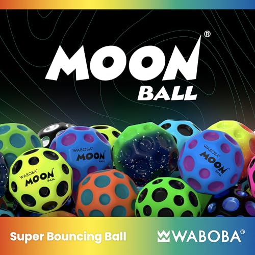 image for Waboba Gradient Moon Ball 2 Pack - Super Bouncy Wall Balls for Kids an