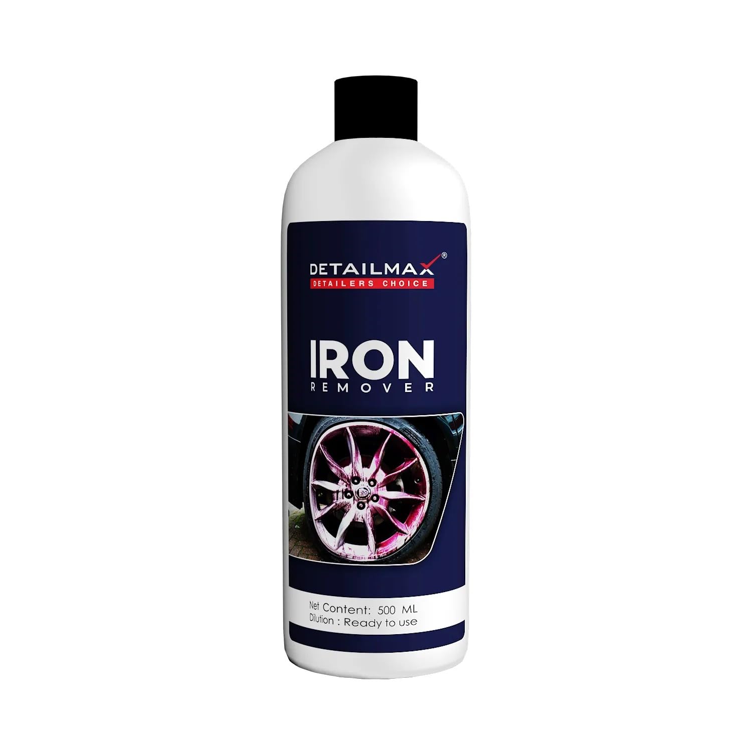 Detailmax Iron Remover 500ml, Rim Cleaner Iron Remover for Car and Bike, Removes Rust and Fallout from Exterior Car and Bike Surfaces, Safe on Chrome, Aluminium & Alloy Wheels