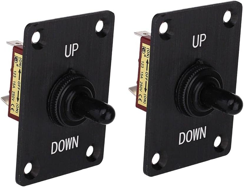 2pcs 3 Way On/Off/On Momentary Toggle Switch Waterproof Tilt Trim