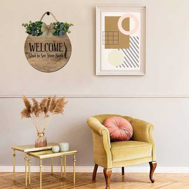 Cartello in legno con scritta Welcome-ish, per porta d'ingresso, rustico, da appendere, decorazione da parete per casa e portico