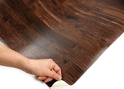 Papel pintado autoadhesivo de madera para ocultar imperfecciones en mesas y restaurar puertas 5