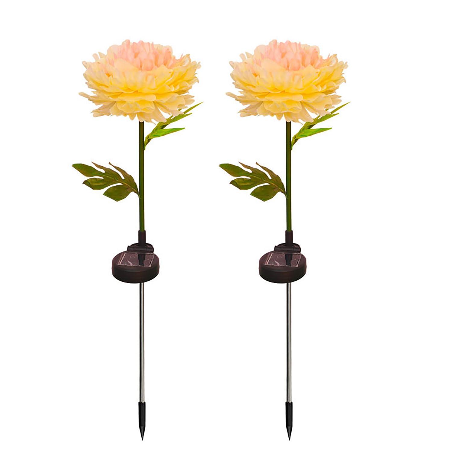 MIOBER Luci Solari Decorazioni Natalizie Per Esterni Luci Solari Impermeabili Per Fiori Di Peonia Con 15 Perline Luminose In Filo Di Rame Illuminazione Paesaggistica Per Giardino Con Prato