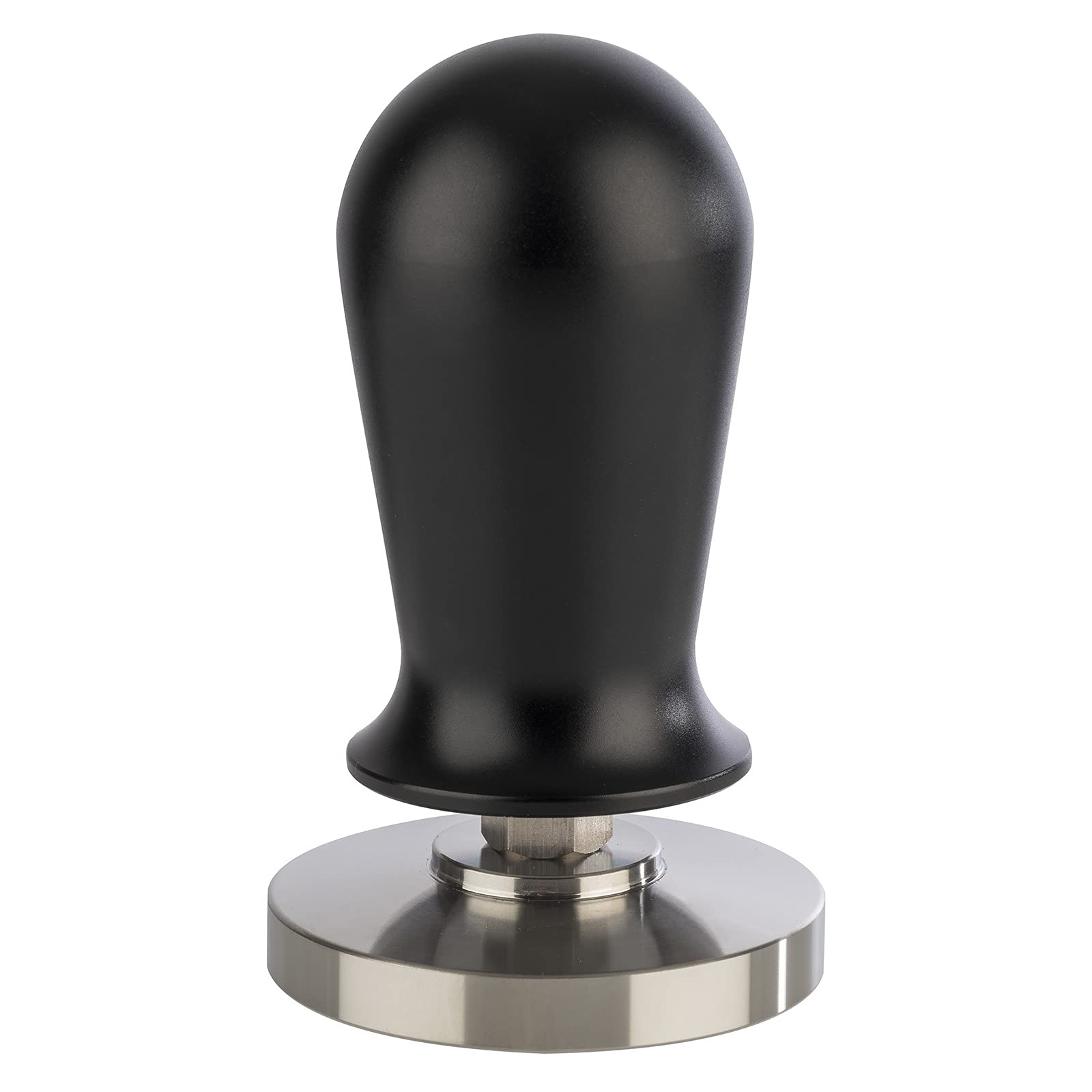 Barista Edition, pressacaffè di Alta qualità, Ø 58 mm, Base Altezza: 10 cm, in Acciaio Inox, Timbro Espresso per portafiltro da 58 mm, tampone da caffè con Tappetino in Silicone