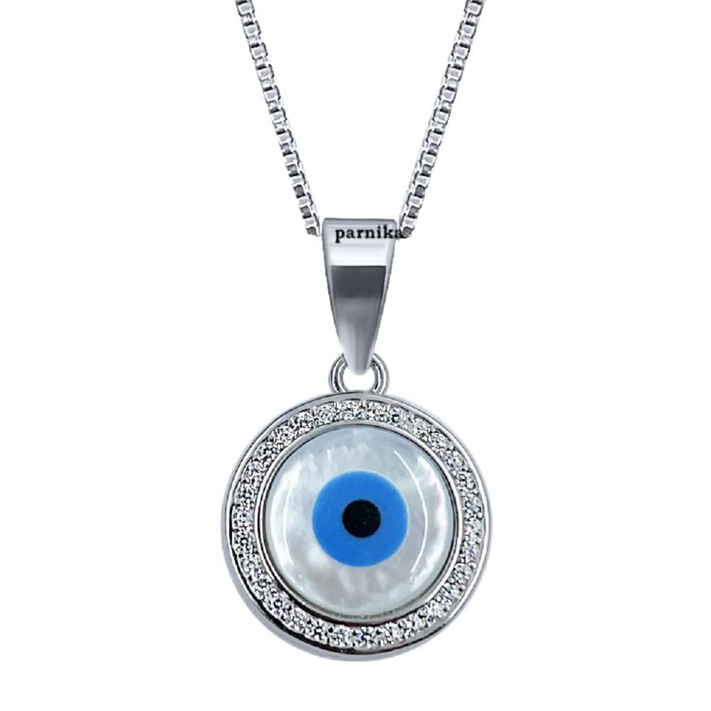Exquisite Evil Eye Design Pendant in Pure 92.5 Sterling Silver for Girls and Women | Pendant Only | Gift for Her | With Certificate of Authenticity | Chandi Dollar Locket |
