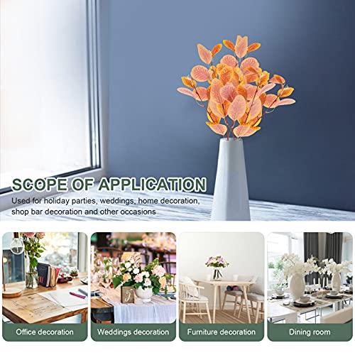 DOITOOL 3Pcs Picaretas Hastes Falso Verdura Folhas De Eucalipto Artificial Falsos Plantas de Folhage