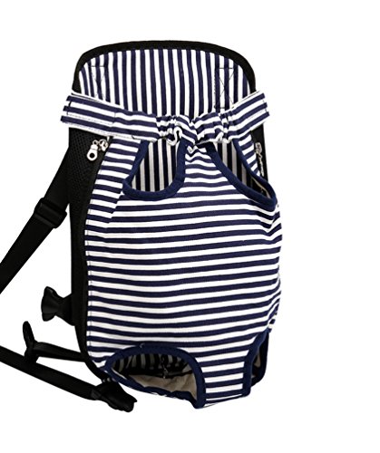 YOUJIA Bolsa de Transporte Bolso Mochila Frontal a Rayas para Perro Mascota Animales