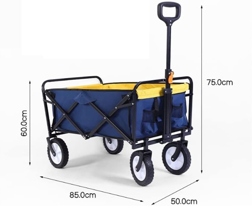 Klappwagen, Gartenbedarf, Outdoor-Gartenwagen, Camping-Klappwagen mit Rädern, tragbarer Einkaufswagen für Lebensmittel – Bild 3