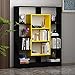 HOMIDEA Venus Libreria - Scaffale per Libri - Scaffale per Ufficio/Soggiorno dal Design Moderno (Nero/Giallo)