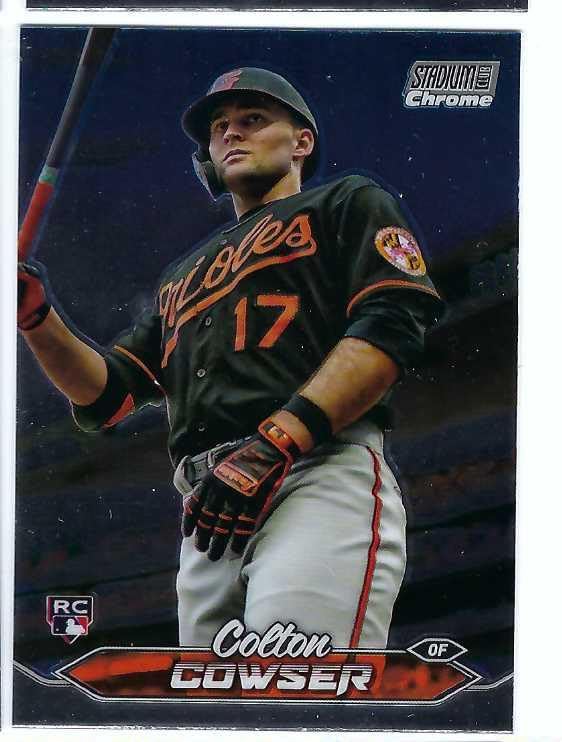 COLTON COWSER 2024 Topps Stadium Club #86 CHROME PARALLEL Baseball Rookie Card RC Baltimore Orioles