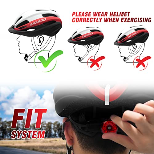 Bike Helmet, Exclusky Bicycle Helmet With Led Rear Light Bicycle Helmet For Men Women Cycle Helmet Mountain Biking Helmet With Detachable Visor,Mountain Cycling Helmet Adjustable Size #TOP5