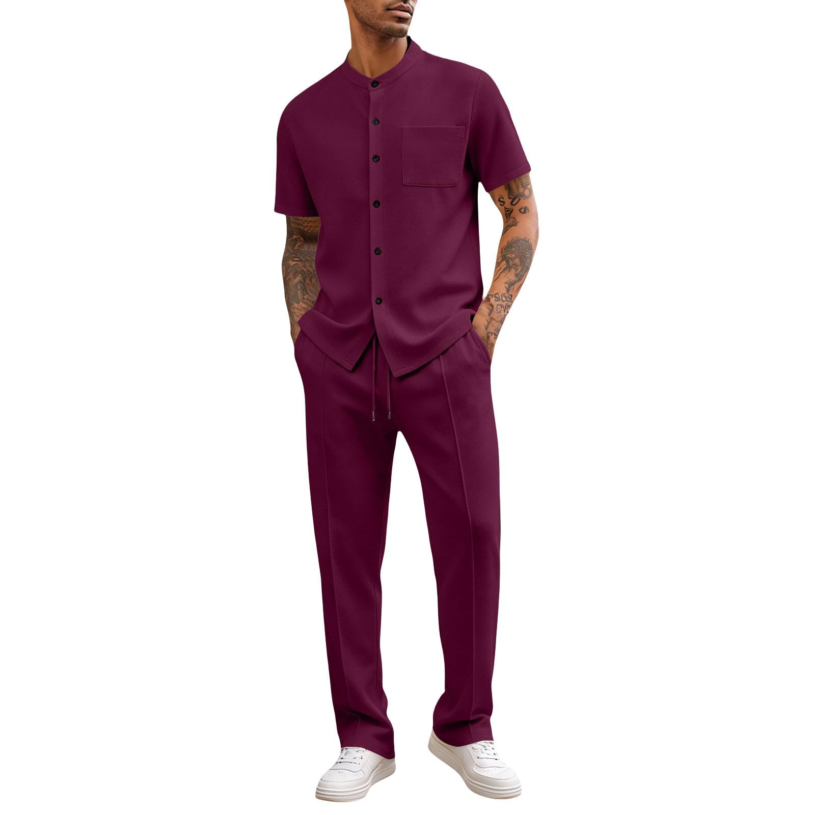 Generico Tuta Uomo Completa Felpata Casual Invernale Morbida | Completo uomo con felpa e pantaloni in tessuto morbido, ideale per casa e tempo libero, caldo e confortevole.