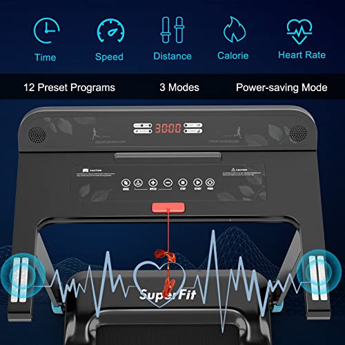 Image of GYMAX Folding Treadmill, 3.0HP Free Installation Running Machine with Bluetooth Speaker, HD Touch Screen Monitor, Smart APP Control, Silent Jogging Walking Machine for Home Office