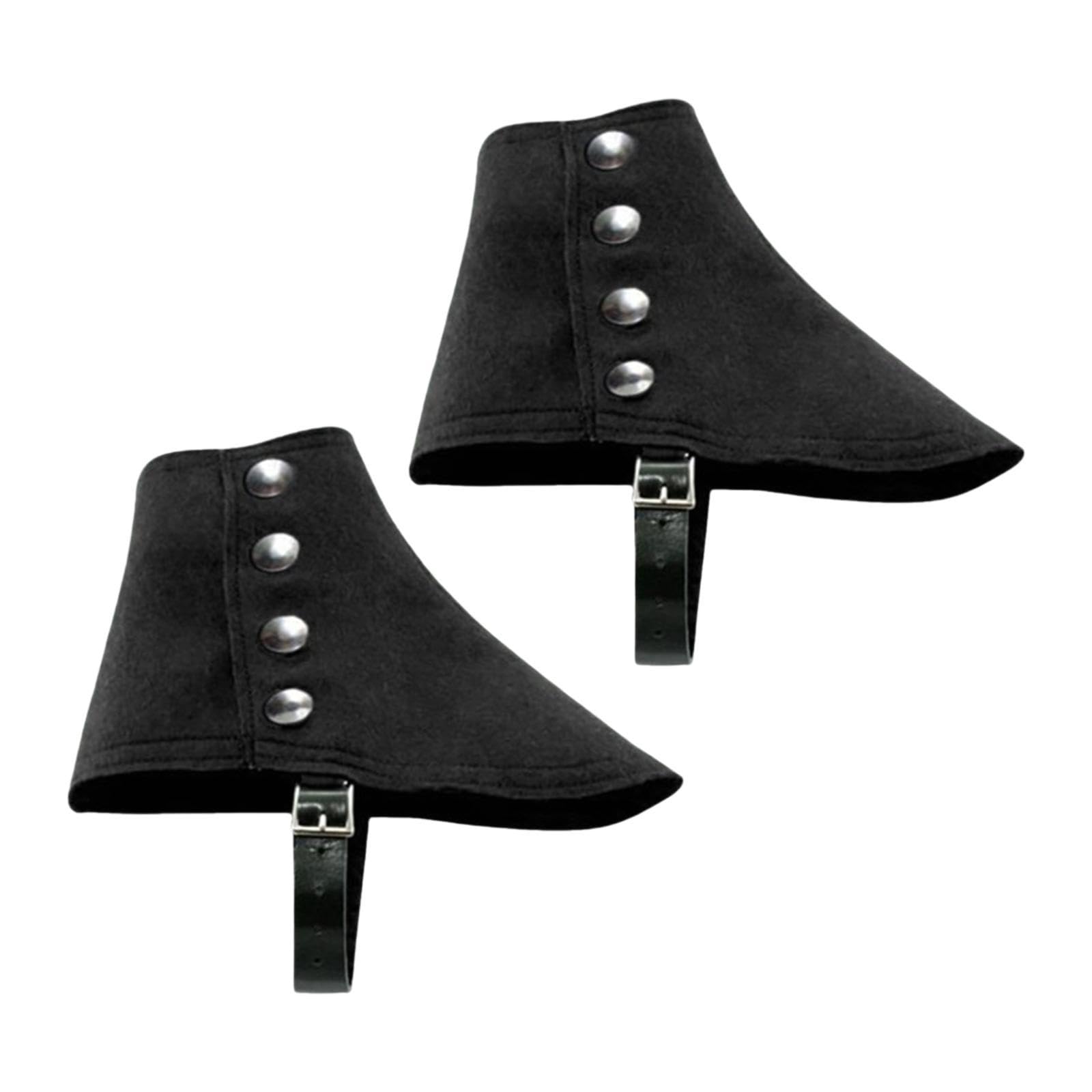 Polainas de Gánster para Disfrazarse, Estilo años 20, para Halloween, Cubrebotas de Pirata Medieval, Negro