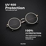 KALIYADI Round Polarized Sunglasses for Men Women Retro Metal Hippie Circle Style Sun Glasses UV Protection - Image 3