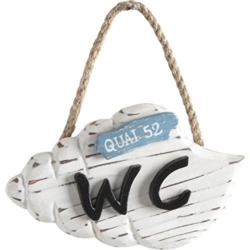 Placa de la puerta WC cáscara de madera deco marino - Cartel marino madera WC Cover