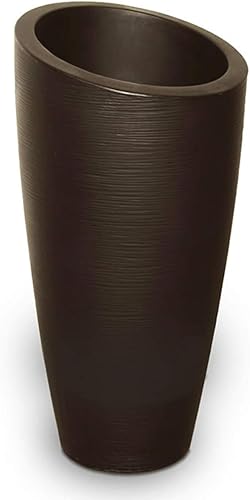 Miniatura 1 de Mayne Modesto - Maceta de patio de 32 pulgadas de alto, color espresso, 16 pulgadas de largo x 16 pulgadas de ancho x 32 pulgadas de alto, 6 galones