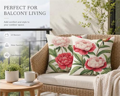 Lin coussin extérieur imperméable 60x60 au tissage premium blanc - 7