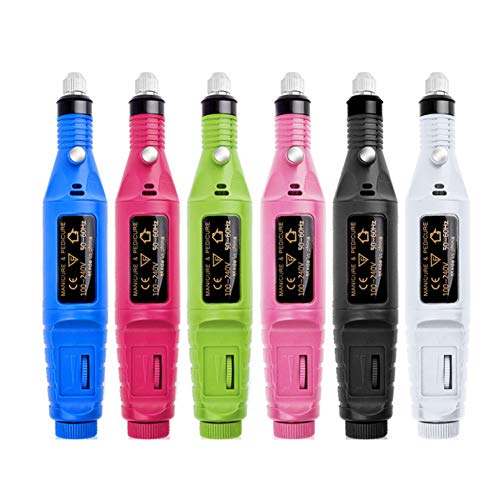 Kit eléctrico portátil para uñas con 6 piezas y pulidor miniatura 2