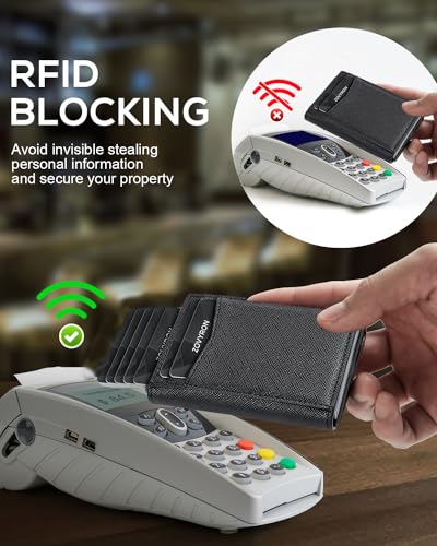 Zovyrion Slim Smart Minimalist Pop Up Wallet with ID Window RFID Blocking Credit Card Holder4