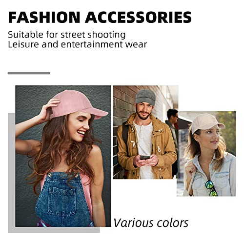 Zowya Unisex Plain Faux Suede Baseball Cap Women Men Adjustable Fitted Dad Hat Stylish Vintage Brown thumb #5