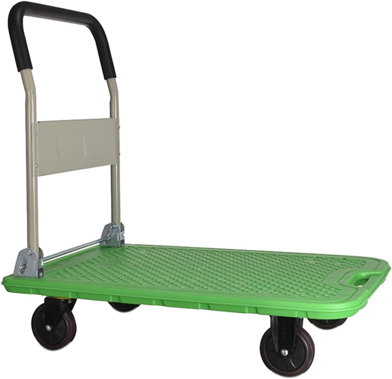 Handwagen, multifunktionaler Plattformwagen auf Rädern, mit klappbarem Metallgriff, offener Plattform, für den Umzugswagen von Buchhandlungen und Restaurants