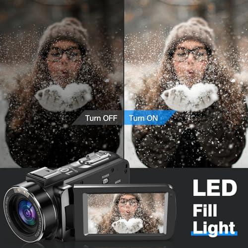 4K Video Camcorder with Microphone