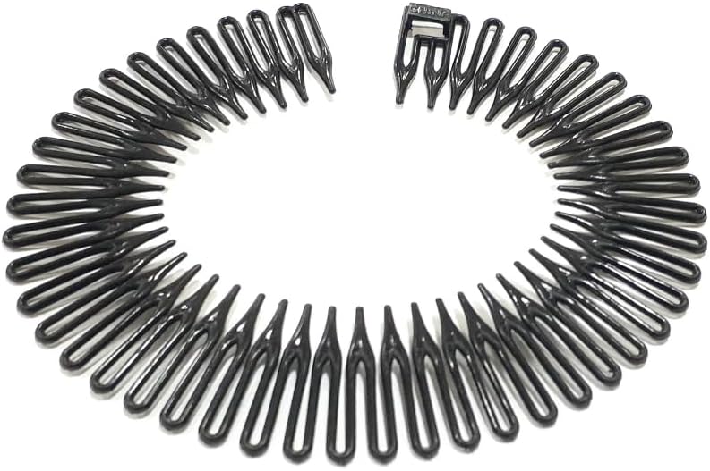 Tiara Bell para Cabelo Preta Kit 2 Unidades Penteado Infantil e Adulto (2 Com Estrela na Ponta)