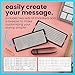 ExcelMark Self-Inking DIY Custom Rubber Stamp Kit - Personalized Stamper for Business or Home - Address Stamp, Message Stamp, and More (Pink)