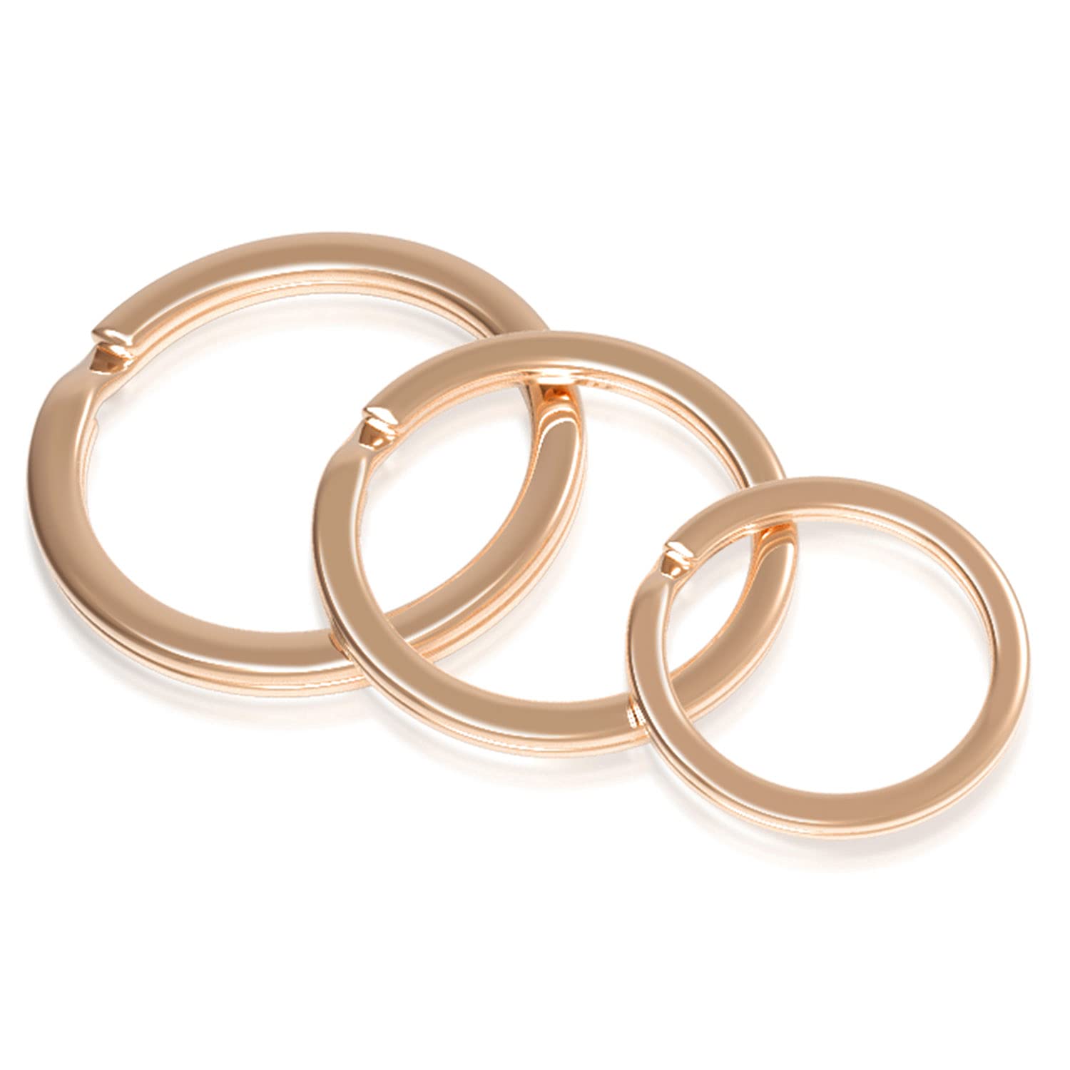 Gimars Sleutelhangers 304 roestvrij staal ronde gebroken metalen ringen met stevige randen voor autosleutels, huis, kunst, handwerk, organisatieriemen, 20 stuks, zilver, 30 mm, 30mm
