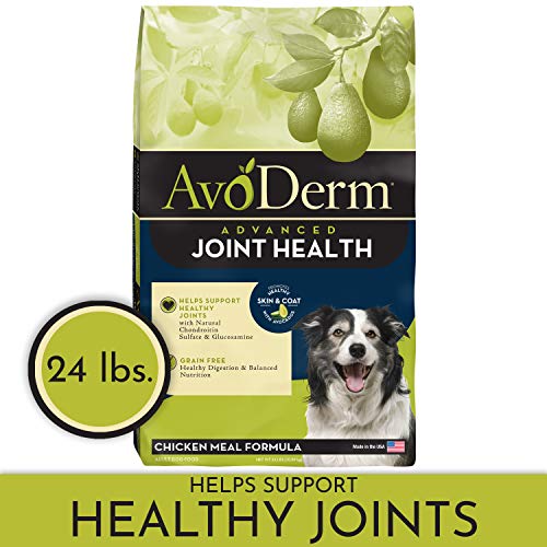 AvoDerm Natural Advanced Joint Health Dry Dog Food, Grain Free, Chicken Recipe, 24