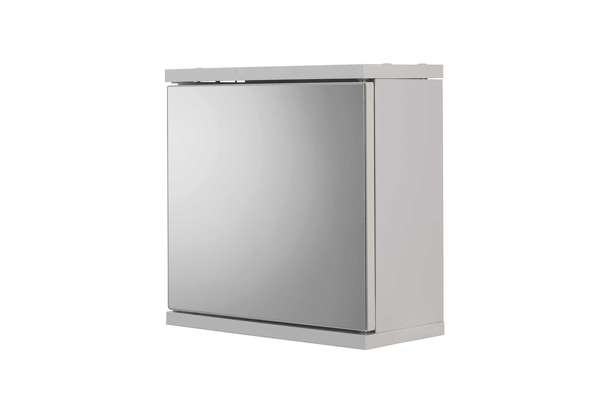 Croydex Simplicity Bathroom Cabinet - Compact Wall-Mounted Bathroom Storage, Durable MDF Carcass with Mirrored Door, Magnetic Catch and Adjustable Shelf (30x30x14cm)