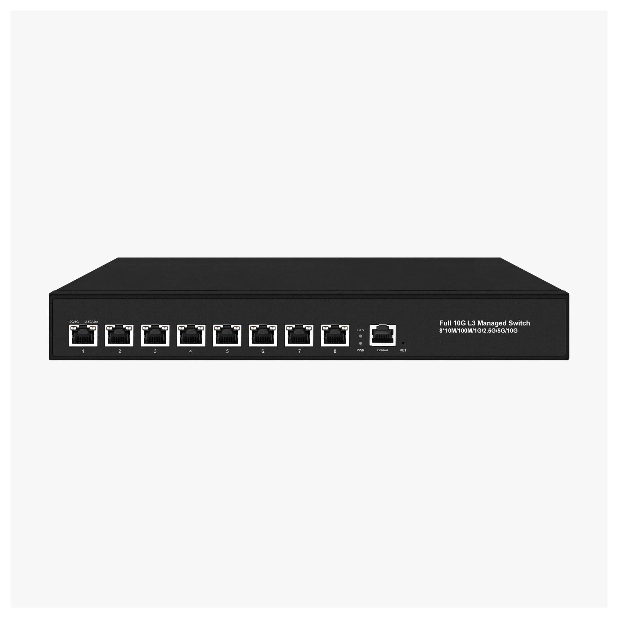 OSHZIKJII Full 10Gbe Layer3 managed switch 4/8 port or non with 10Gbe s-f.p+ uplink L3 management switch(POE,10G 8RJ45,E -U)