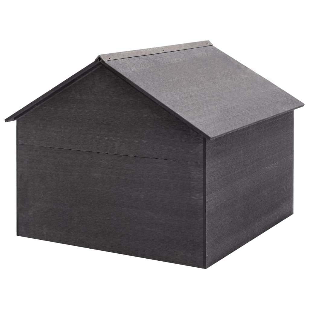 Mangloder Cortacésped Garaje Gris de WPC 80 x 80 x 70 cm, protección contra la intemperie para robot cortacésped y estación de carga, resistente para jardín, exterior, exterior, protección contra la