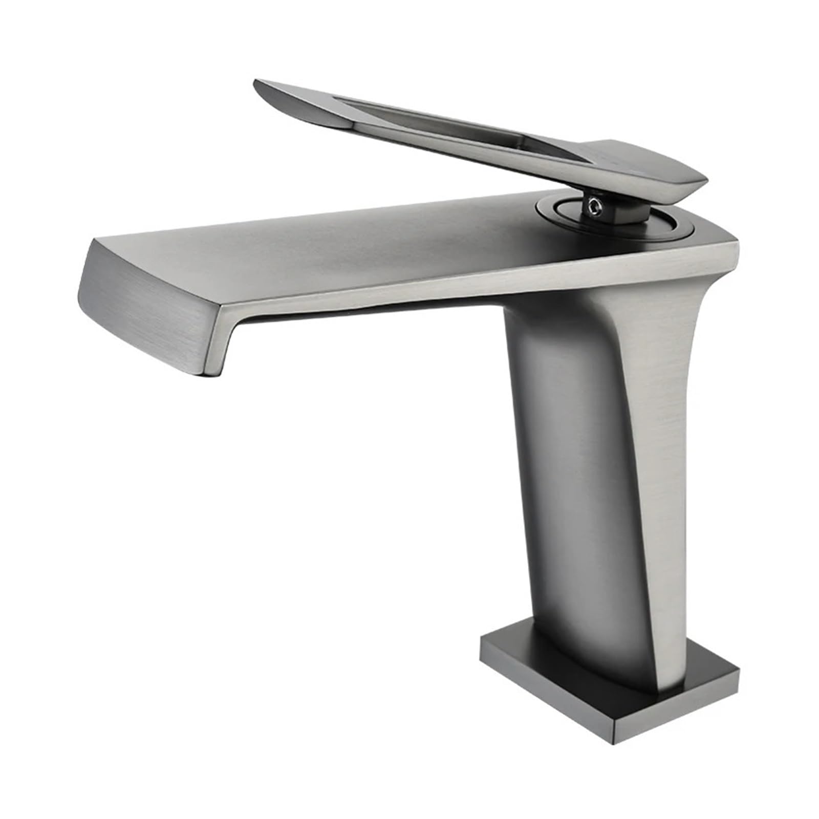 Mitigeur de lavabo eau chaude et froide gris en inox 304 pour salle de bain moderne