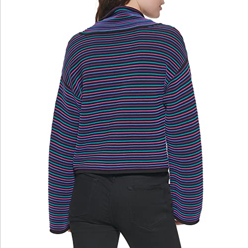 Image of DKNY Women's Turtleneck All-Day Comfort Cropped Sportswear Sweater