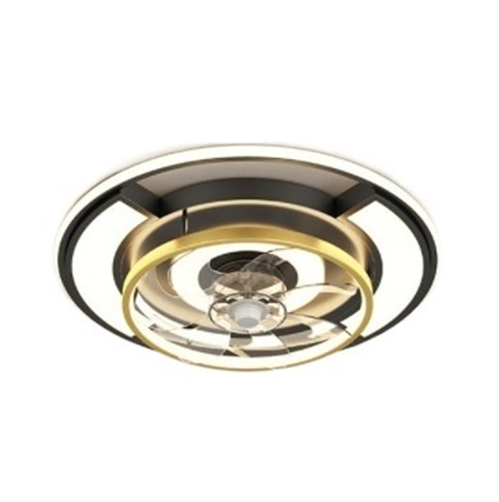 TRDEWR Modern Led Rectangular Fan Ceiling Light Intelligent Silent Living Room Ceiling Fan Light Dimmable App Remote Control Fans Lamp Good Light and Shadow Effects(5)