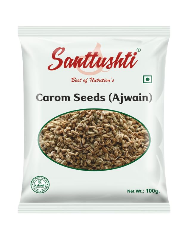 SANTTUSHTI Carom Seeds (Ajwain) 100g Aromatic Seeds for Seasoning
