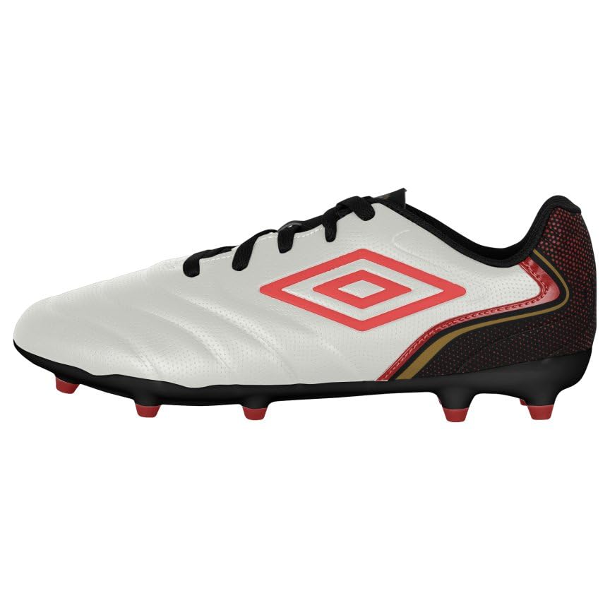 Umbro Men's Tocco 5 League FG Soccer Cleat, Light Gray/Red/Black, 12.5