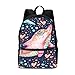 FeHuew Kids Pink Dolphin Cartoon Backpacks Girls School Bookbag Shoulder Bag 18 Inch Laptop Bag Casual Daypack for 1-5th Grade