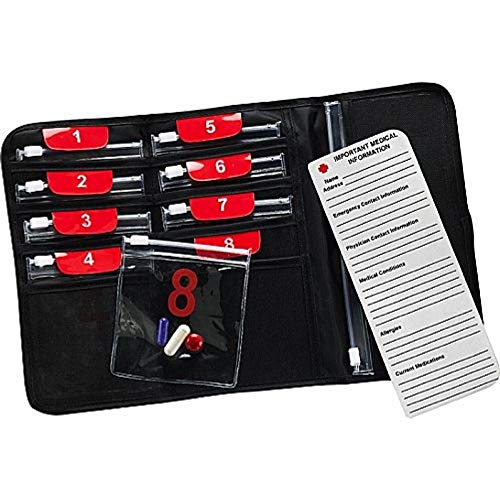 Lewis N. Clark Deluxe Folding Pill Organizer + Supplement Case for OTC Medicine